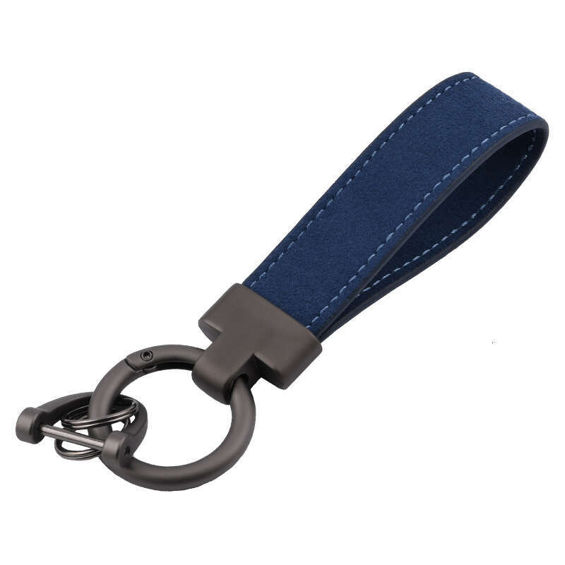 Suede T-shaped Car Keychain Leather Veet Horseshoe Buckle Pendant Personalized Women's Bag Decoration Trendy Small Gift