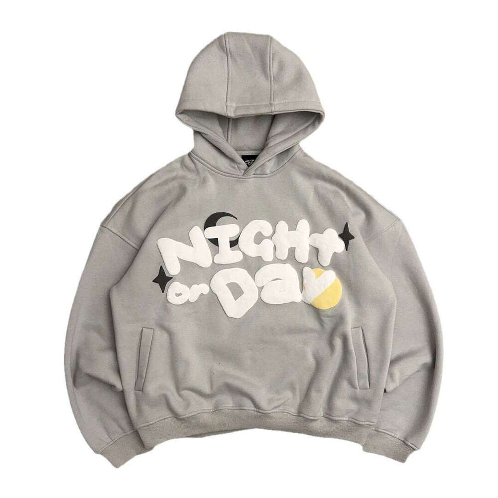 Simple Loose Versatile Hoodie Personality Foam Men and Women Pullover Sweatshirt Sweatpants