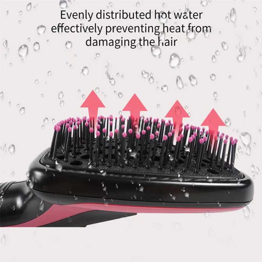 Multifunctional 2-in-1 Home Flat Comb Electric Hair Dryer Flat Comb Hair Curler W250814