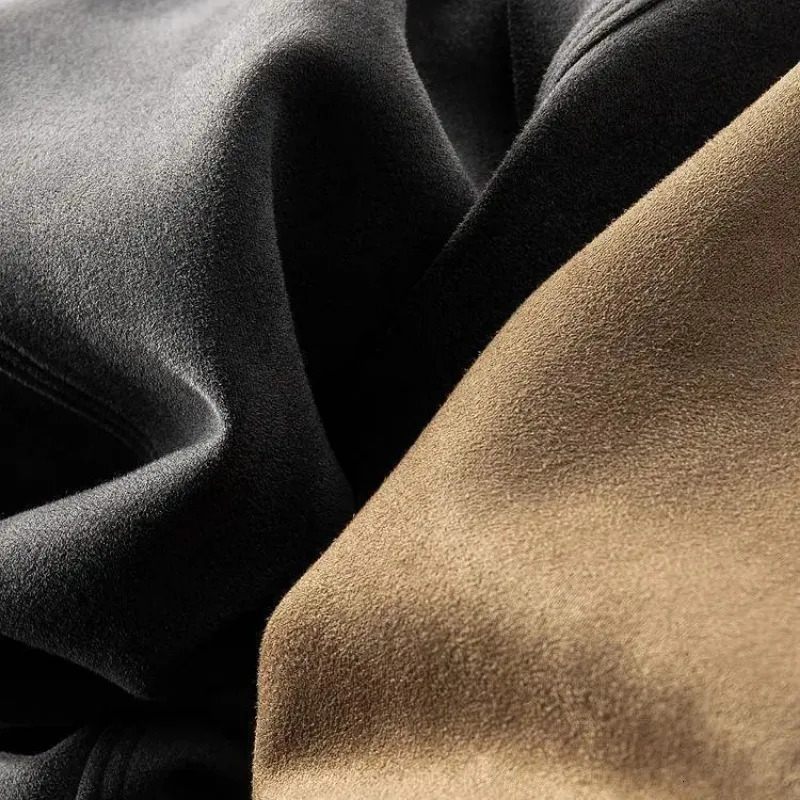 Suede Leather Mens Jacket Spring Business Casual Vintage Cargo Short Jacket Retro Slim Fit Autumn British Resistant Outwear 250813