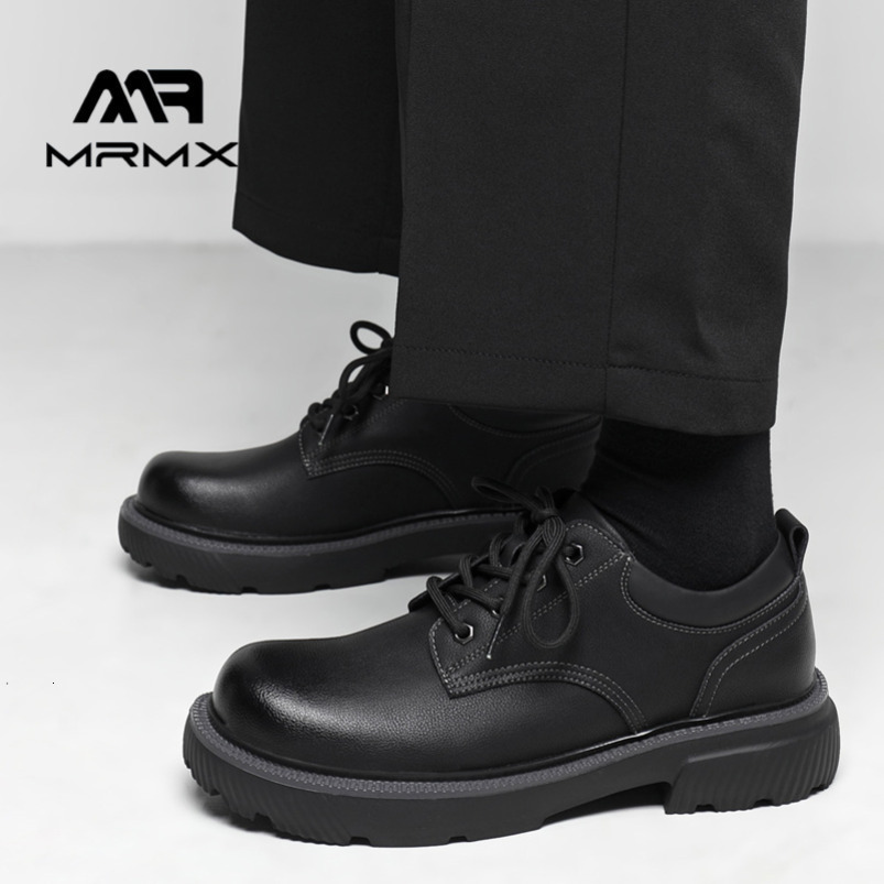 Men's Leather 2025 Spring New Business Formal British Style Black Height-Increasing Thick-Soled Casual Groom Shoes