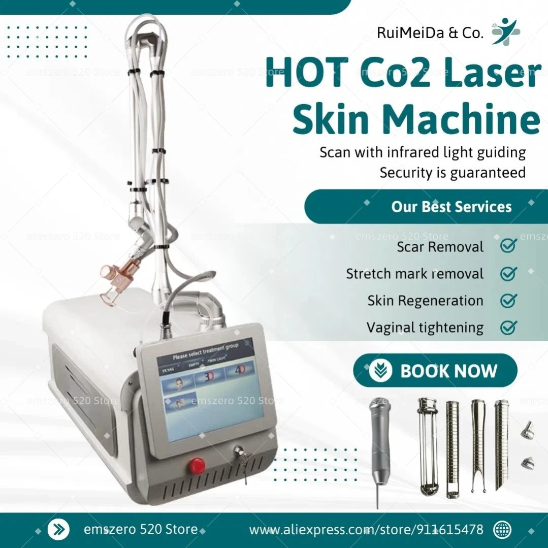 Salon Use CO2 Laser Skin Treatment Machine for Carbon Peel Skin Tightening and Anti-Wrinkle Therapy