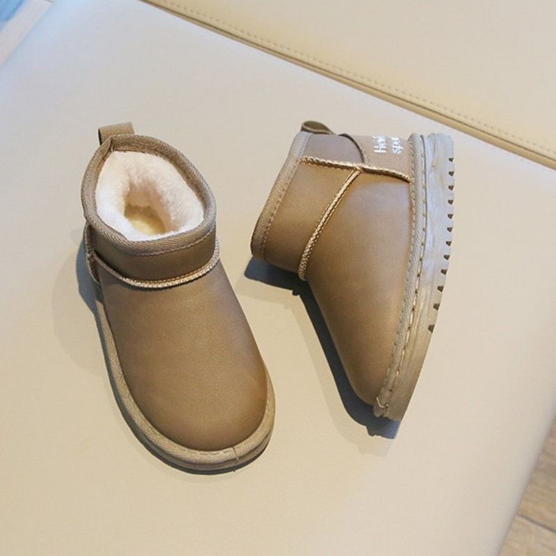 Children Snow Boots Winter Kid Cotton Shoes Fashion Non-slip Soft Toddler Girl Shoes Boy Plus Velvet Thick Warm Boots Sizes US8C-US4Y