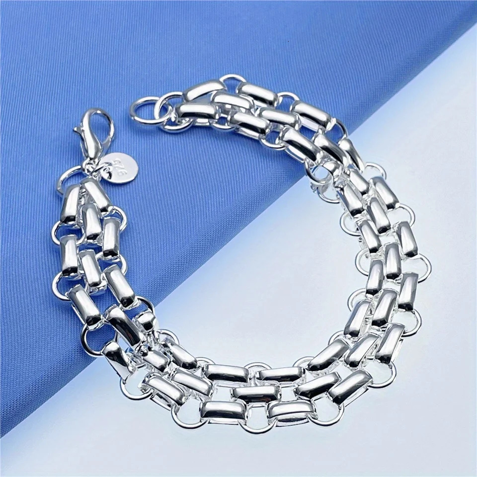 925 sterling silver Chain Bracelet for Men Women lady Perfect Gift for Christmas Halloween Thanksgiving Birthday wedding party 250813
