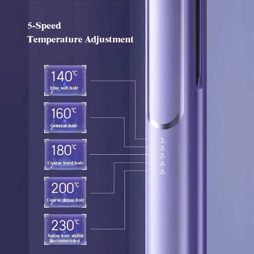 Negative Ion Flat Iron Hair Straightener Curler 10s Fast Heating Pro Ceramic Straightening Curling Iron With Automatic Shut off W250814