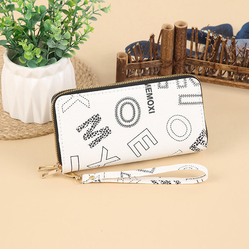 Luxury Brand Designer Wallet 2024 Retro Fashion Simple Women's Purse Large Capacity Card Holder Multifunctional Clutch Double Zipper Wallet