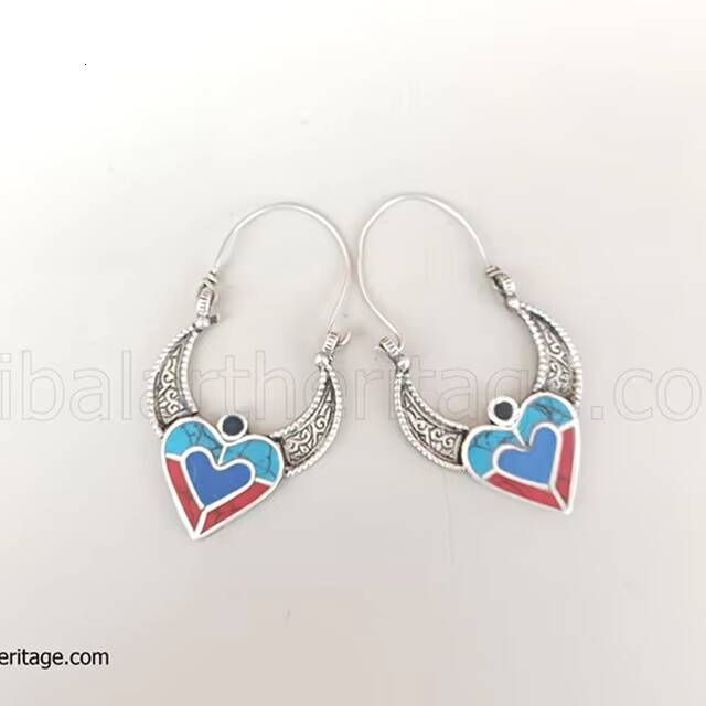 Boho Kuchi fashion Traditional Afghan Handmade Jewelry Ethnic Women's Earrings