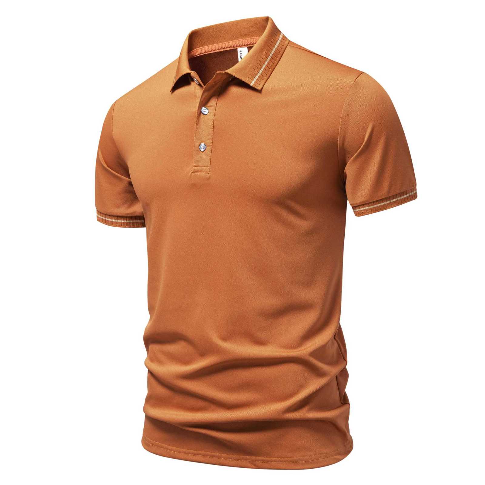 2025 Summer New Mens Business Casual Short Sleeve Solid Color Polo Shirt Fashionable Breathable Comfortable Summer Versatile XJ250804