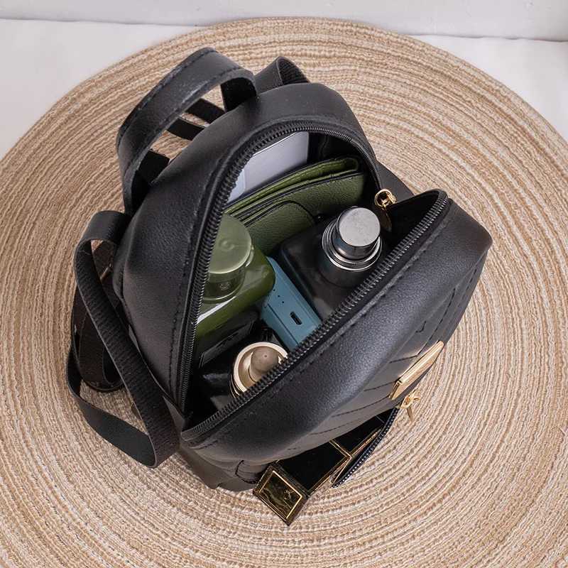 PU Leather Mini Women Backpack Multi Function Ladies Phone Pouch Pack Ladies Luxury Backpack Shoulder Bags for WomenXJ250814