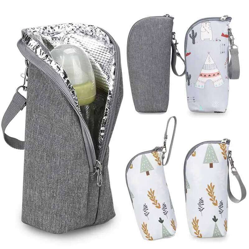 Baby Warmer Infant Feeding Bottle Aluminum Foil Insulation Bags Portable Outing Stroller Hanging Bag for Storage Cups