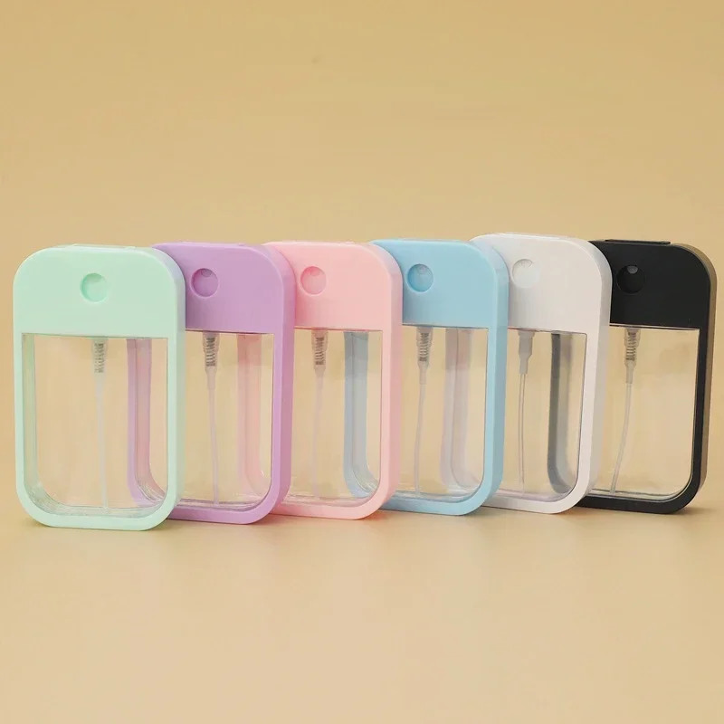 45ml 6 Color Portable Refillable Hand Sanitizer Alcohol Bottles Mini Card Spray Bottle Travel Sub-bottling Cosmetics Press 250813