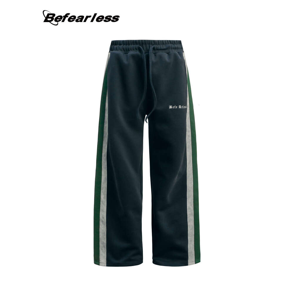 American Vintage Patchwork Sweatshirt Set Couple Trendy Loose Color-Block Sports Style Unisex Polo Shirt Jacket B5