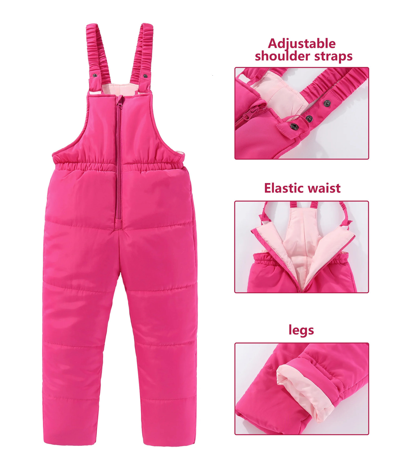 4-8T Kids Girls Ski Suits Hooded Snowboard Coats Children Winter Warm Pant Outdoor Sportwear Thick Cotton Snowboard Skiing Suit 250813