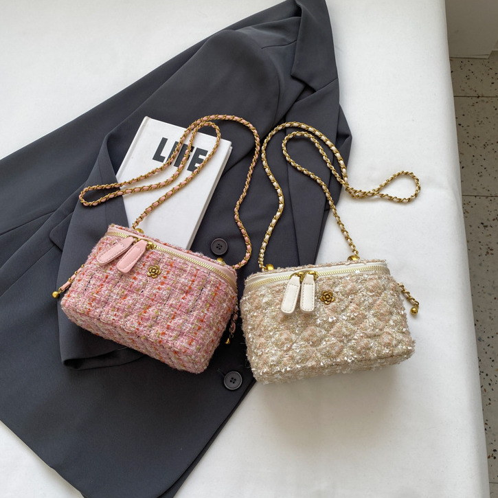Wool Fashion Women's Shoulder Crossbody Bag Free Shipping Designer New Luxury Mini Handbag Autumn And Winter Casual Chain Casual Makeup Bag