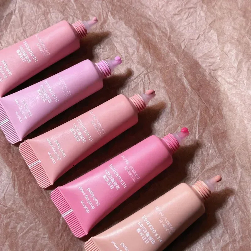 Monochrome Liquid Blusher Lightweight Color Rendering Natural Brighten Matte Rouge Blush Waterproof Facial Contouring Cosmetics 250813