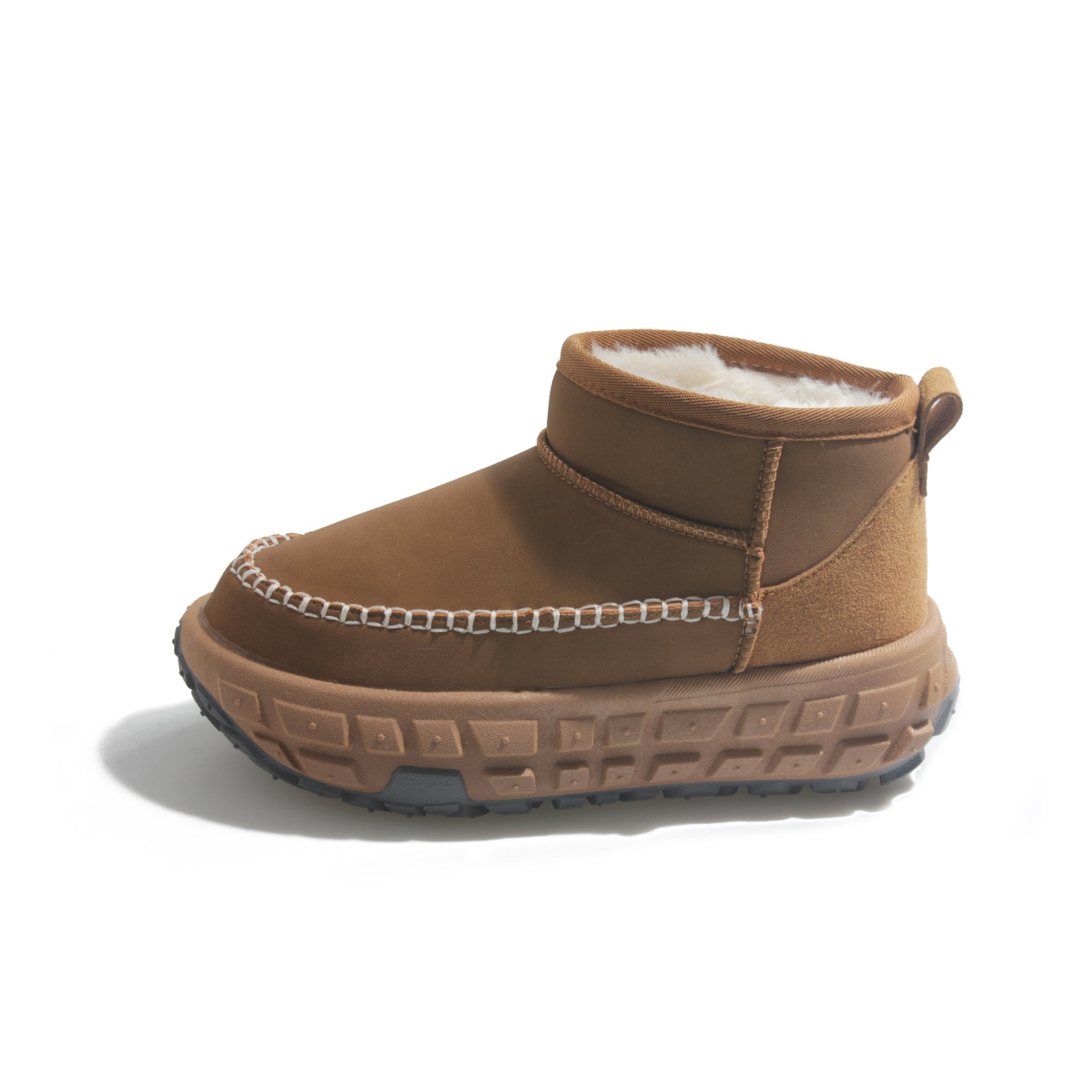 Women's new Winter Fashion Short Boots Fleece-lined Thickened and Warm Snow Boots with Thick Tire Soles