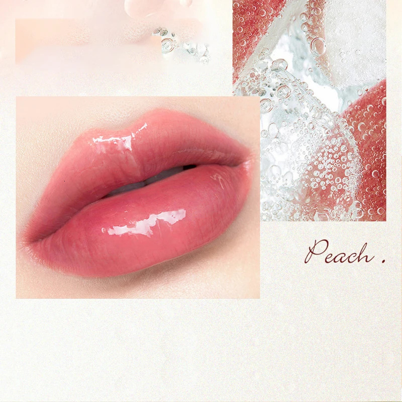 Kawaii Honey Peach Lip Oil Long Lasting Non-sticky Lip Tint with Lip Plumper Hydrating Lip Care Serum 5ml Make Up 250813