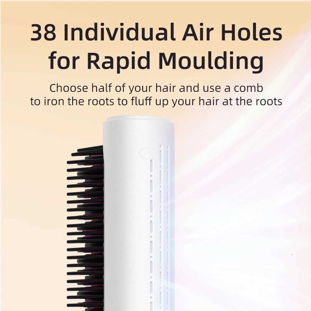 Hair Straightener Brush Multifunctional Straightener Comb for Women Negative Ion Anti-Scalding Dual Voltage Straightening Brush W250814