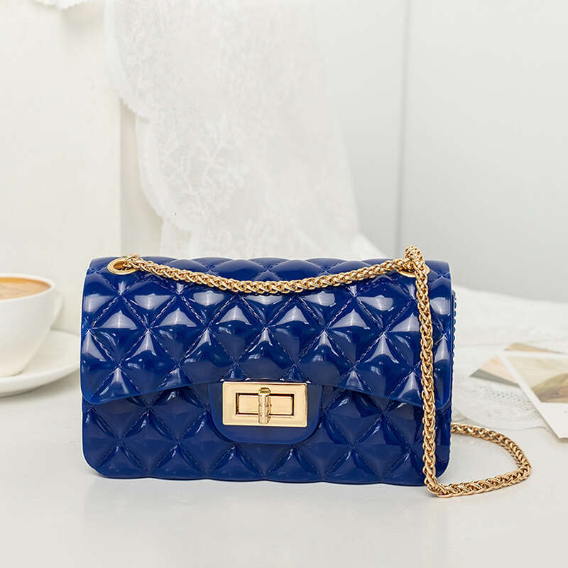 2025 Jelly Silicone Diamond Chain Large Capacity Shoulder Phone Women's Crossbody Bag