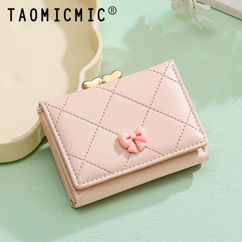 Luxury Brand Designer Bag New Japanese Style Short Women's Wallet High-End Bowknot 70% Off Clip Card Holder Wallet Wholesale