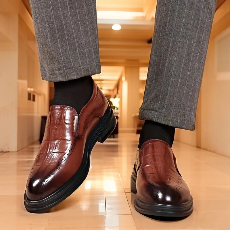 Mens Casual Business Formal Leather Oxfords Shoes Male Wedding Party Office Gentleman Shoes 250814