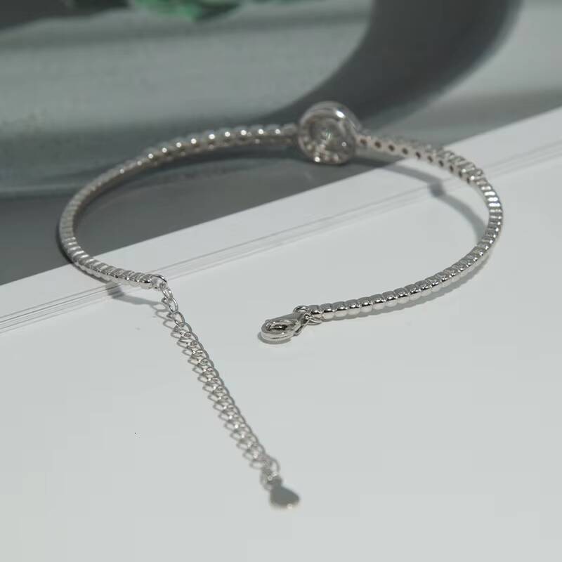 Women's Fashion Sier Tennis Charm Bracelet Fine Moissanite Jewelry for Women