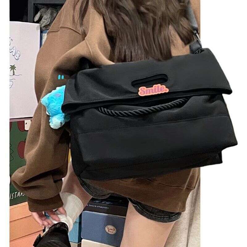 Back To School 2023 Korean Style Nylon Single Shoulder Crossbody Women, New Messenger College Students, Large Capacity