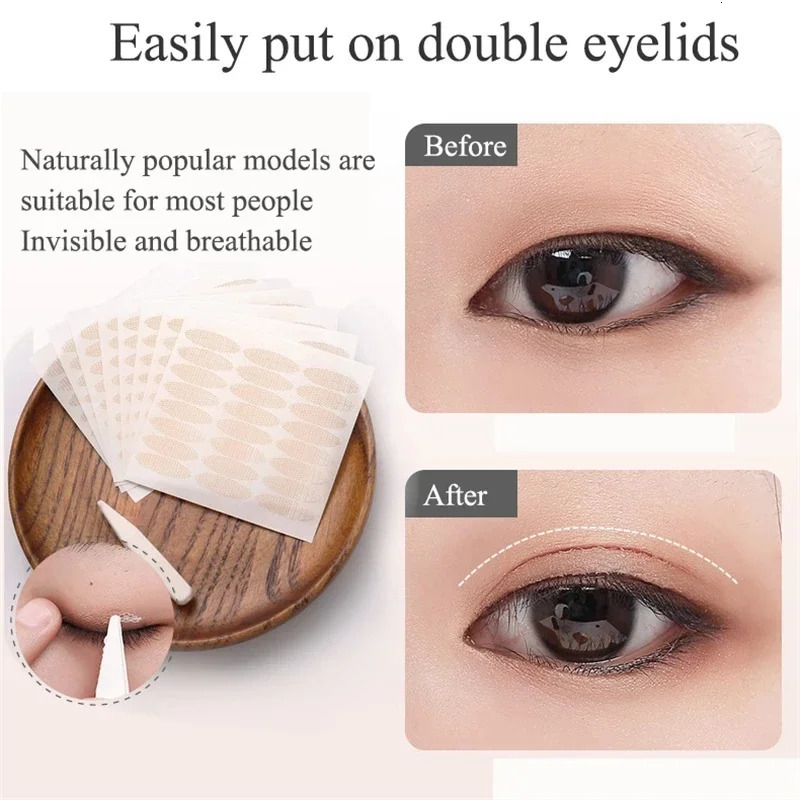 Box Eye Lift Strips Double Eyelid Tape Eyelid Stripe Big Eyes Invisible Double Fold Eyelid Stickers Make Up Tools Clear Gray 250811
