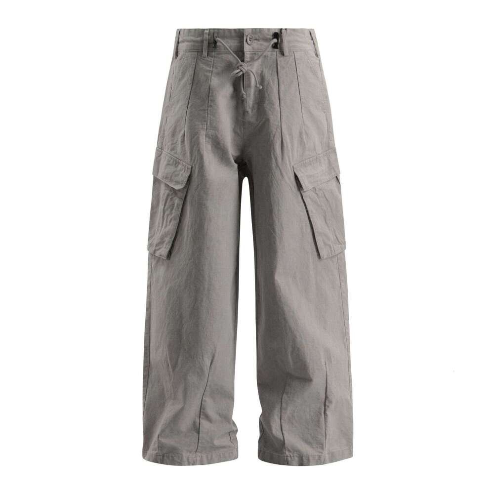 American Style Washed Vintage Work Unisex Trendy Loose Straight Wide Leg Casual Pants B5