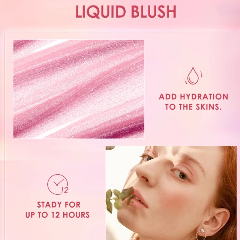 FOCALLURE Liquid Blusher 4 Colour Natual Makeup Face Blush Long-lasting Matte Make Up Hangover Red Wine Blush korean Makeup 250813