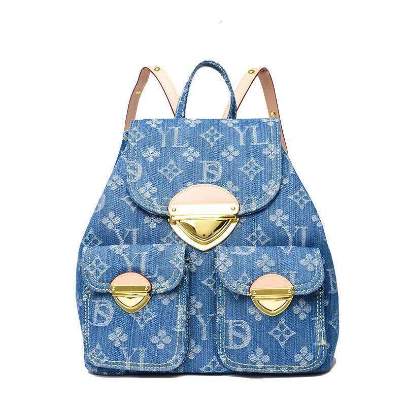 Hot Selling Denim Backpack Large Capacity Lightweight Adjustable Crossbody Shoulder Bag For Women Travel Commute Essentials Designer Bags