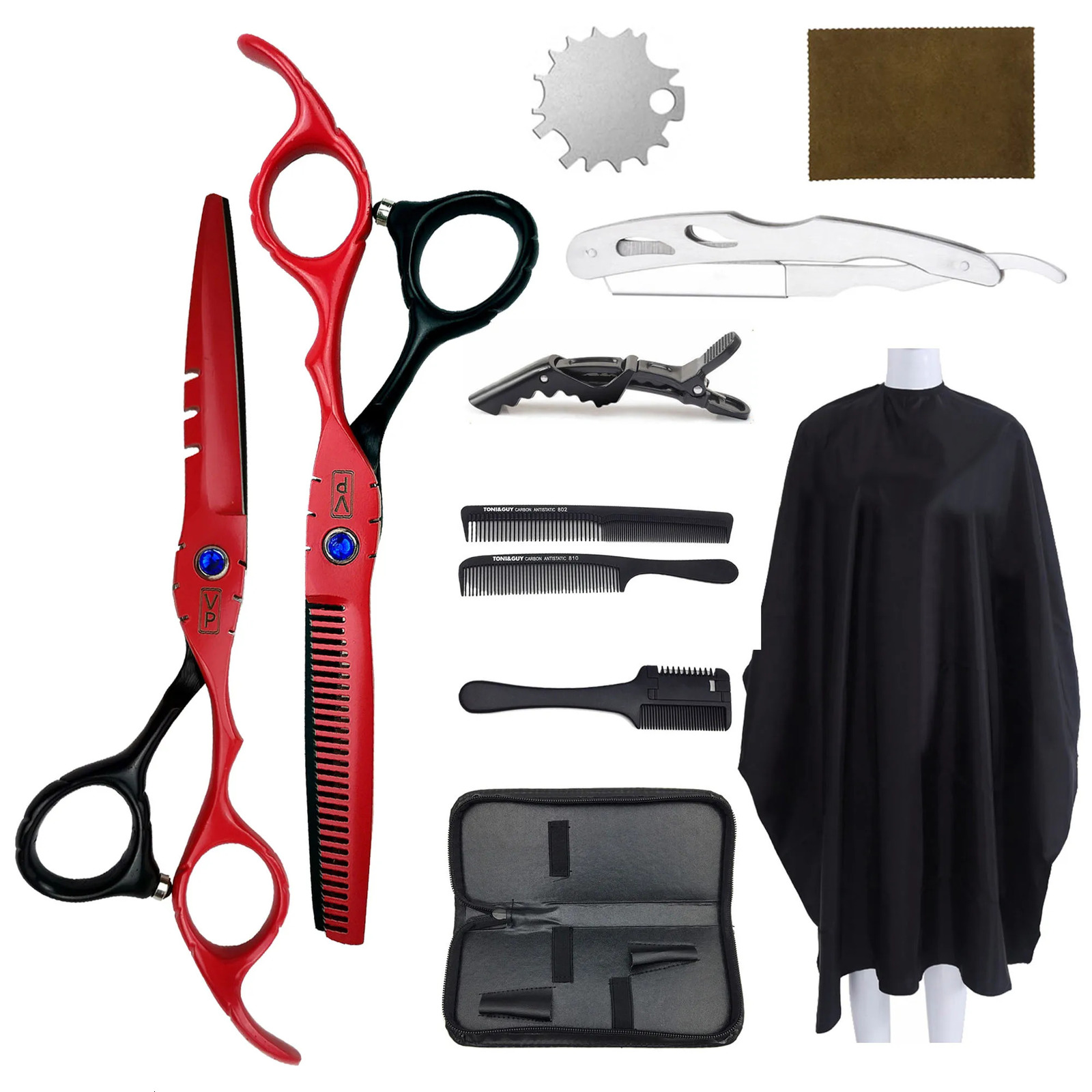 6.0 Hair Scissors Professional Hairdressing Scissors Set Barber Scissors Thinning Shears Hair Cutting Tool Hairdresser Scissors 250812