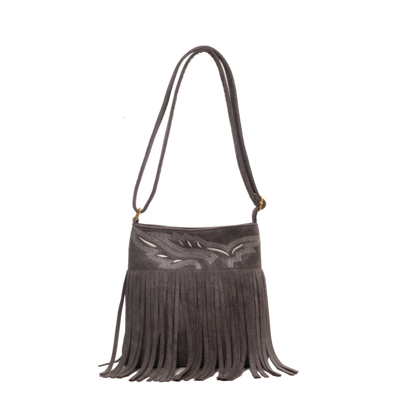 2025 new designer matte tassel bucket bag women's bag fashion crossbody bag