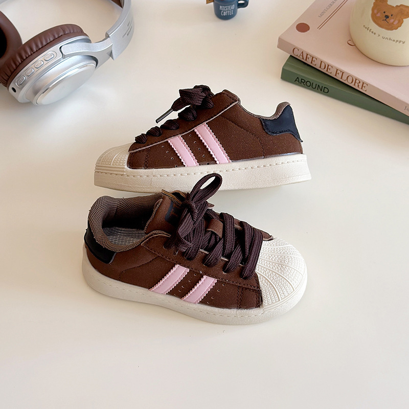 Girls' low - top skate shoes spring new models Children's shoes low - cut suitable for both baby boys and girls trendy brand sports shoes