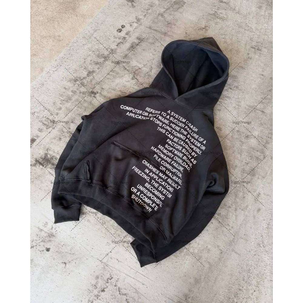 High Clothing Street Hip Hop Letter Pattern Fashion Loose Hoodie Men Haruku Retro Casual Punk Sweatshirt Women