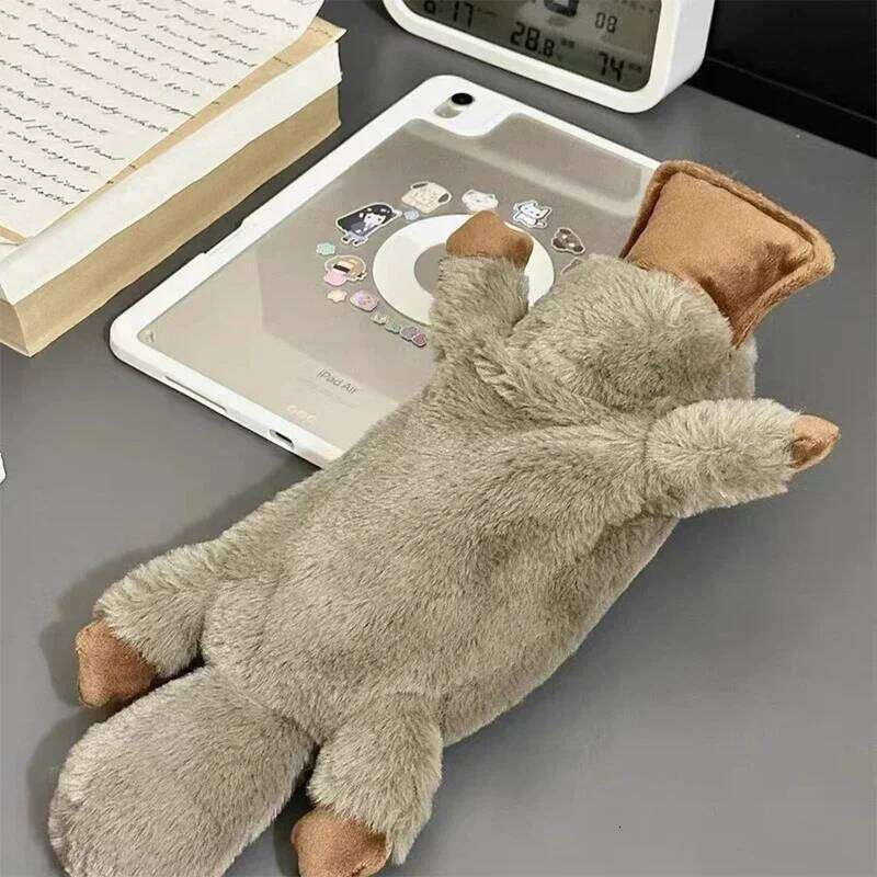 Plush Platypus Doll Pen Bag Ins High Value Soft Cure Decompression Students Learning Stationery Storage Back-to-school Essential