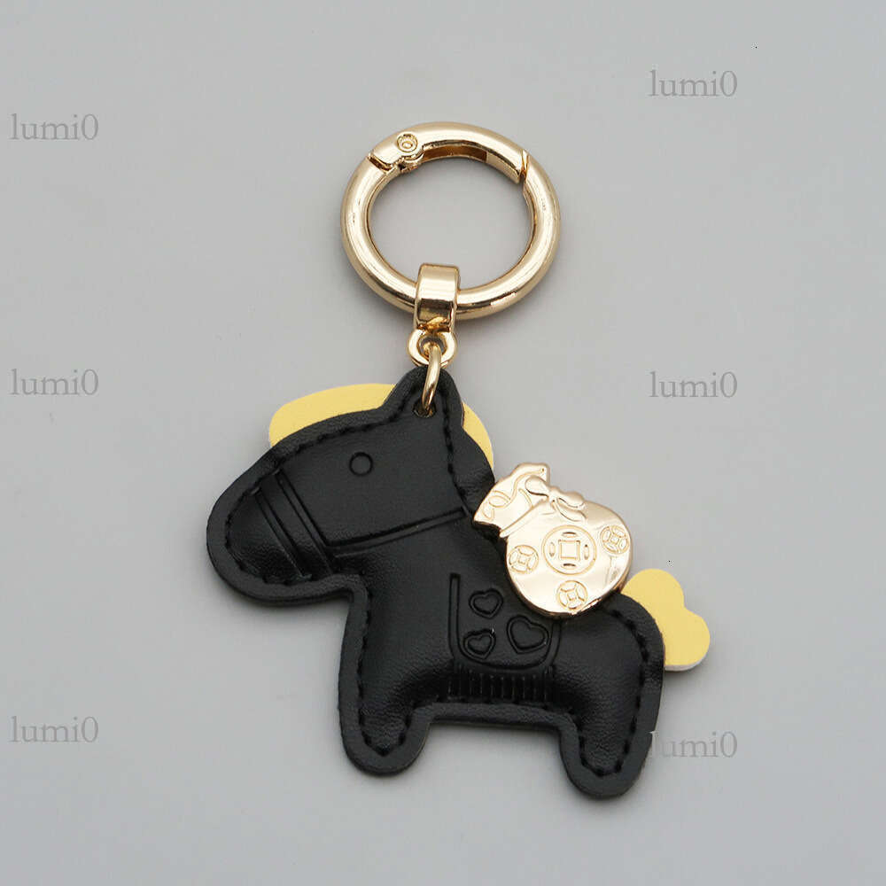 Get Rich Quickly Cute Cartoon Pony Bag Charm for Men and Women Couple Pendant Car Keychain Ring