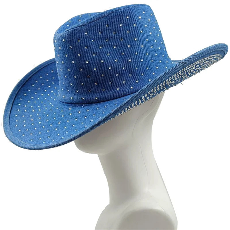 Cowboy Series Western style Cowboy Womens Hat Mens Retro Mens Panama Cowboy Jazz Hat Mens Hat Water Diamond Sombrero Hombre 250813