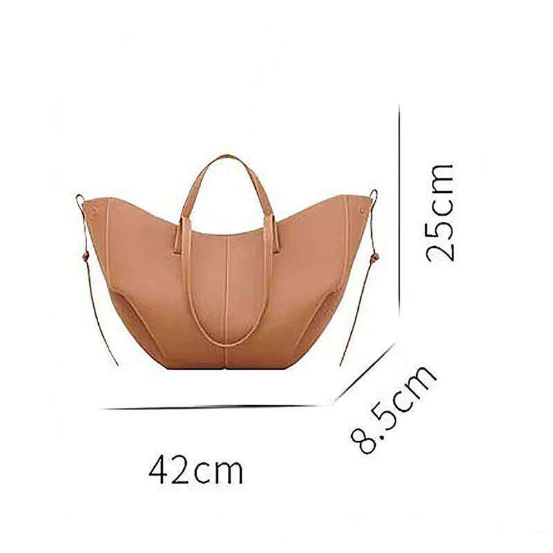 French women s large capacity handbag leather pleated wing bag single shoulder armpit tote
