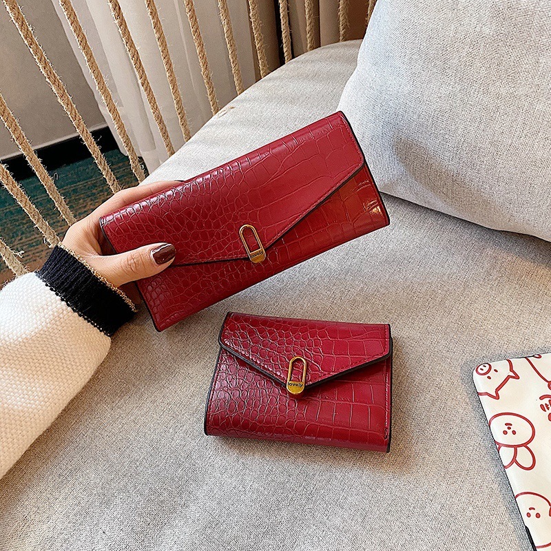 Luxury Brand Designer Bag New High-End Leather Women's Wallet Large Capacity Multi-Card Slot Foldable Buckle Card Holder Clutch