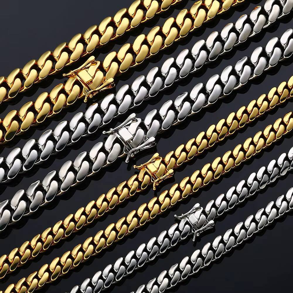 Wholesale hip hop necklace accessories smooth Cuban chain personalized bracelet hot selling