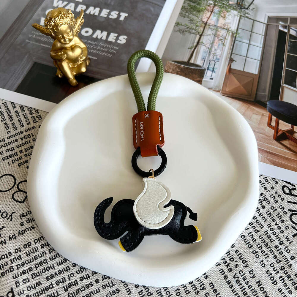 Cowhide Pendant Creative Exquisite Unisex Couple Internet Celebrity Bag Dumbo Charm Hand Strap Car Keychain