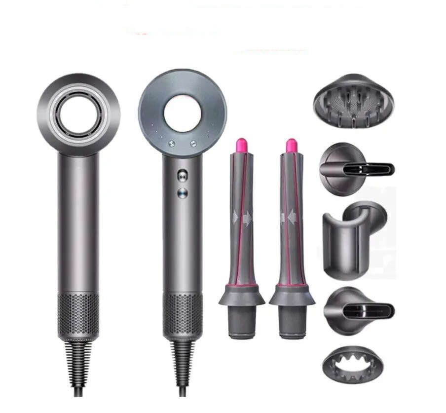 7-In-1 Curling-Iron Scalp-friendly Negative-Ion Care Quick-Dry Silent High-Speed Multi-Function Hair Dryer