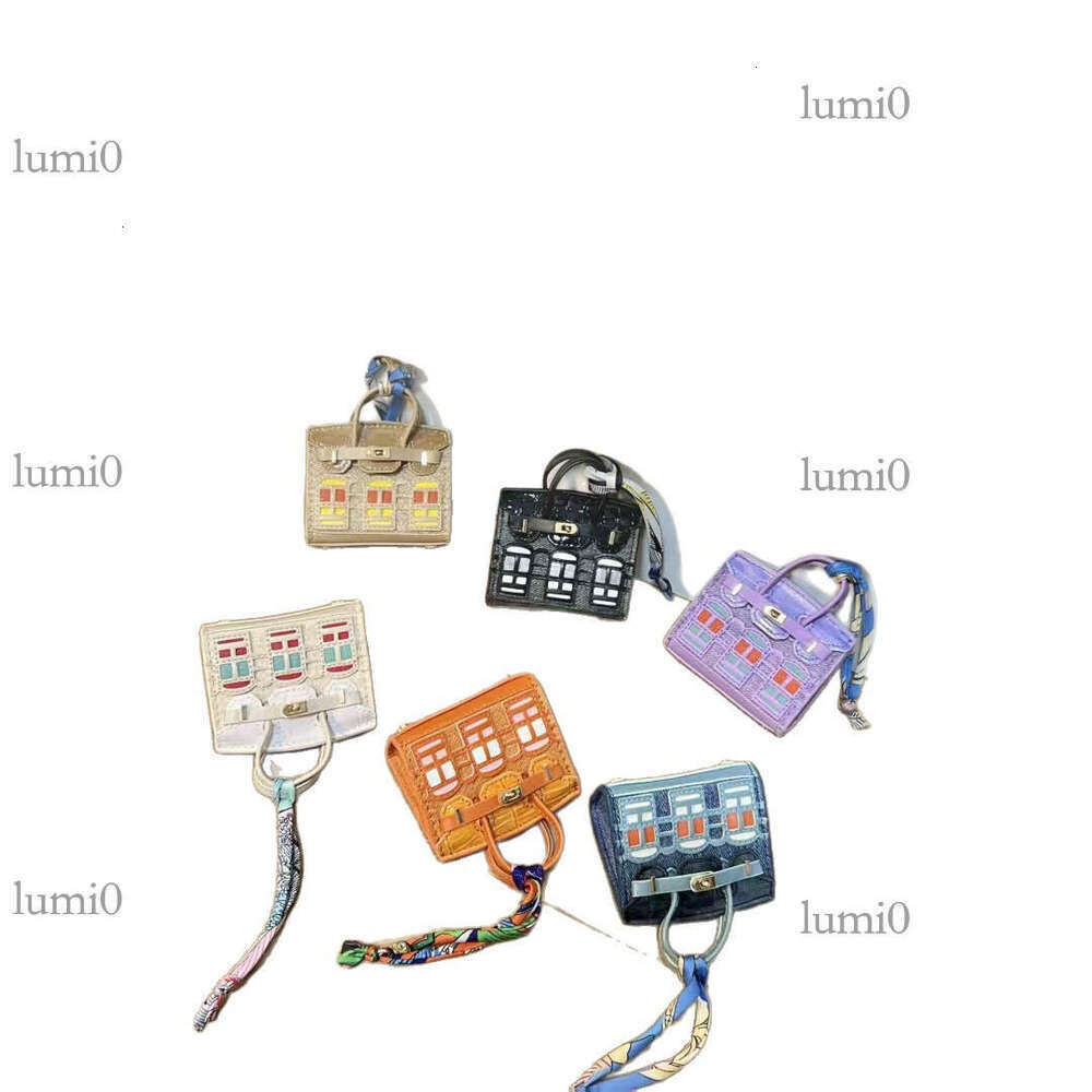 Mini House Cute Creative Small Window Car Key Pendant Earphone Lipstick Bag