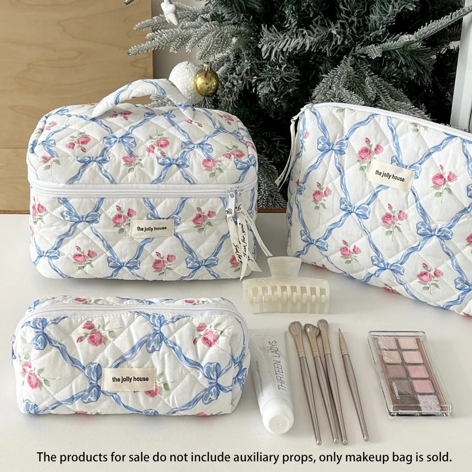 1pc Large Capacity Cosmetic Bag Cases Casual Ladies Storage Bag Cute Cat Dog Small Handbags with Zipper Female Travel Clutch Bag 250812