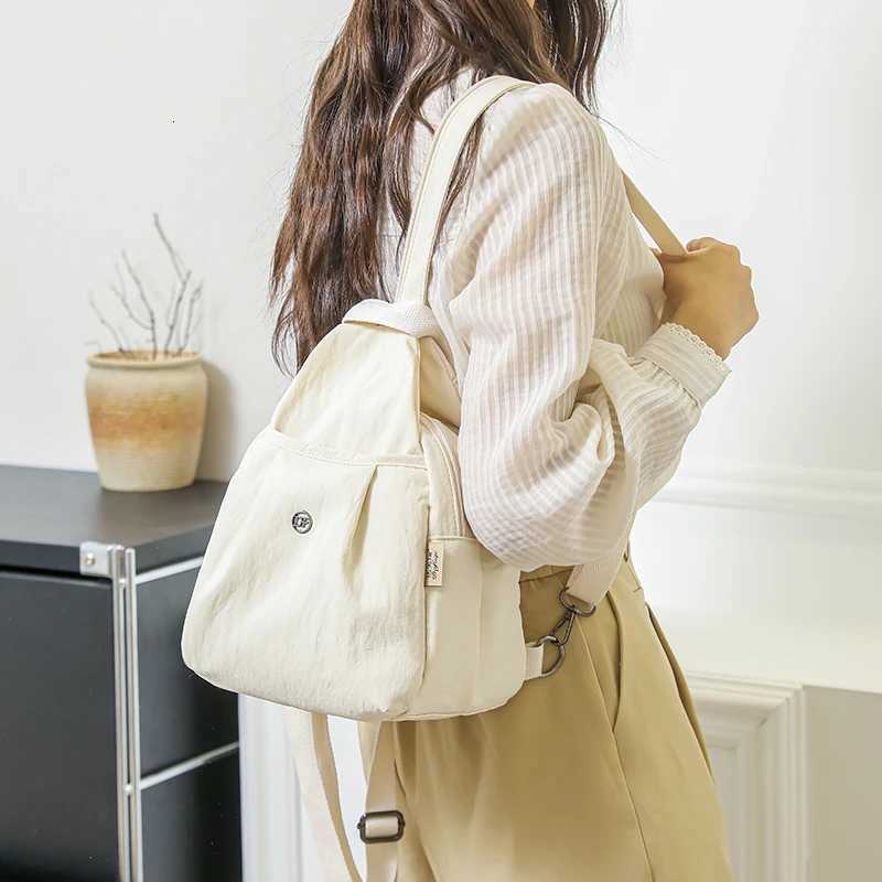 2025 Cross-Border New Backpack Womens Multi-Purpose Travel Backpack Simple Fashion Crossbody Bag Work Clothing Versatile Chest XJ250814