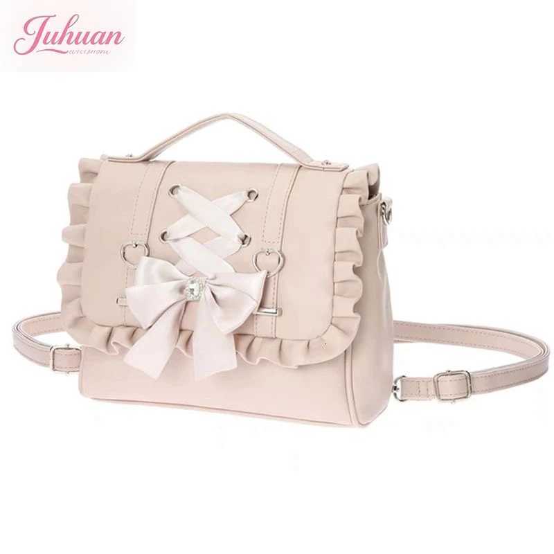 Mine Department Lolita Womens Bag Bow Control Strap Love Handbag Sweet Cute One Shoulder Oblique Span Womens Student Backpack XJ250814