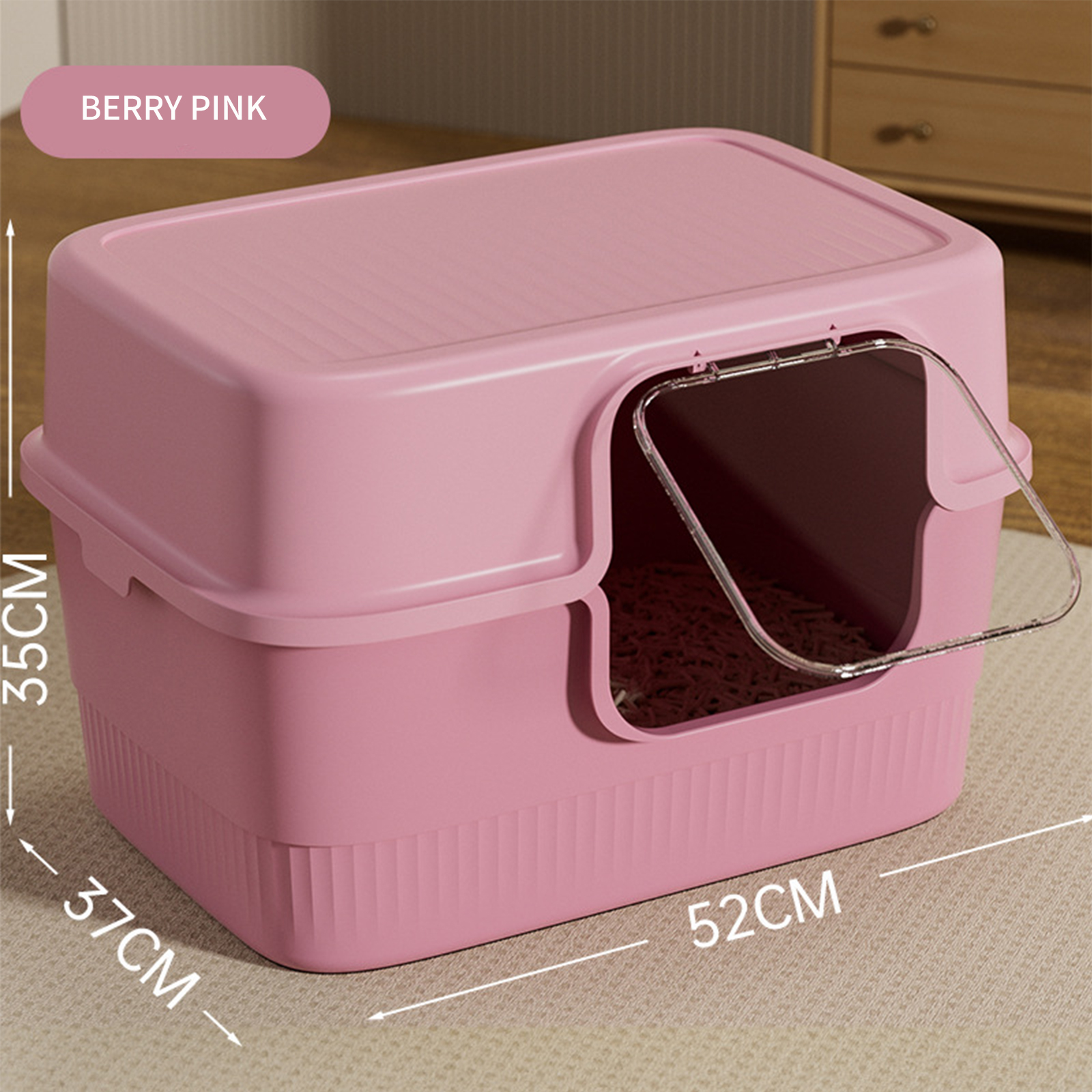 Cat litter box, oversized, fully enclosed, odorproof, deodorizing, giant cat toilet, splash proof, cat litter box, pet supplies