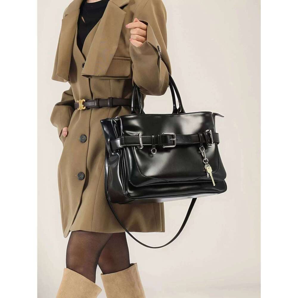 Lrage Capacity Tote Designer Shoulder Bag PU Leather Bucket Bags for Women Handbags and Purses New 2025 Shopper