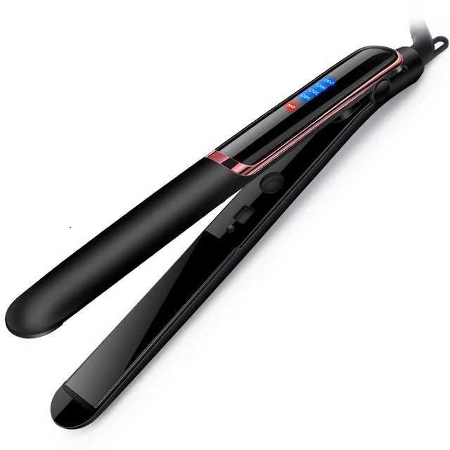 2-in-1 Ceramic Hair Straightener Fast Heating Dual Voltage 110V-220V Wet Dry Use Auto Styling Tool W250814